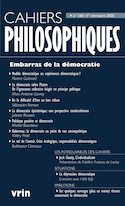 Cahiers philosophiques, no 160